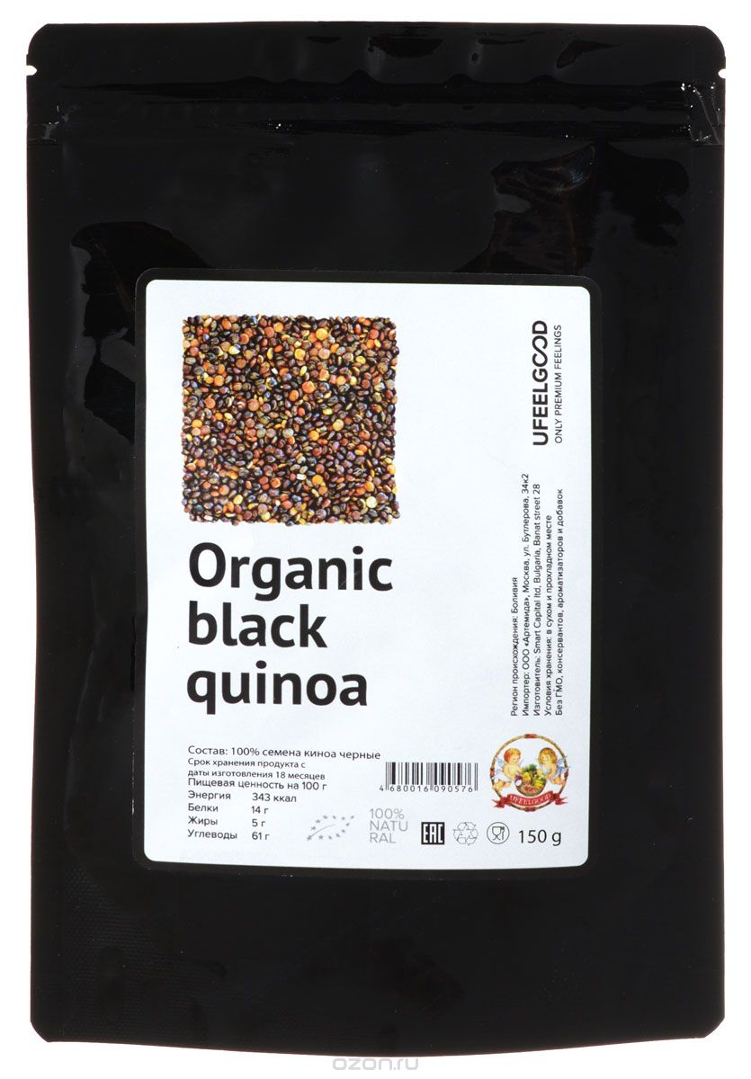 UFEELGOOD Organic Black Quinoa    , 150 