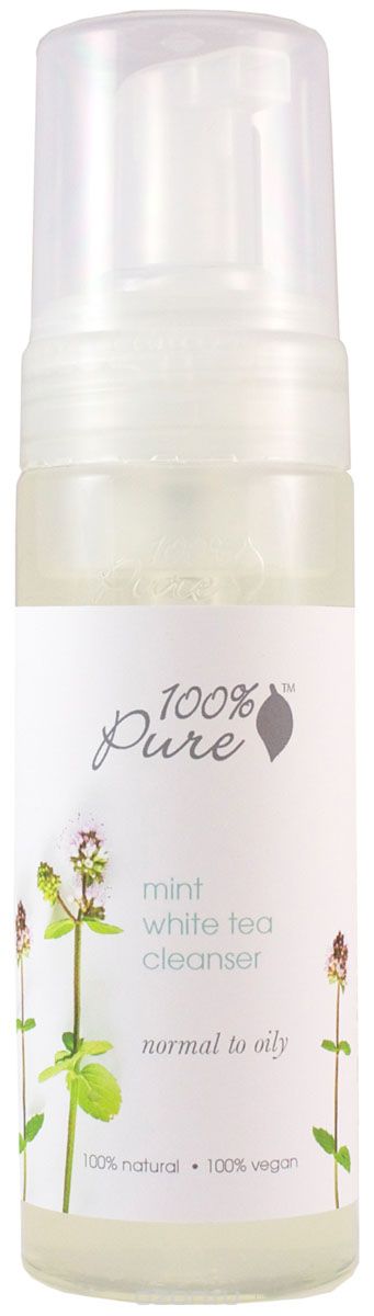 100% Pure Коллекция мята и белый чай: пенка для умывания 177 мл