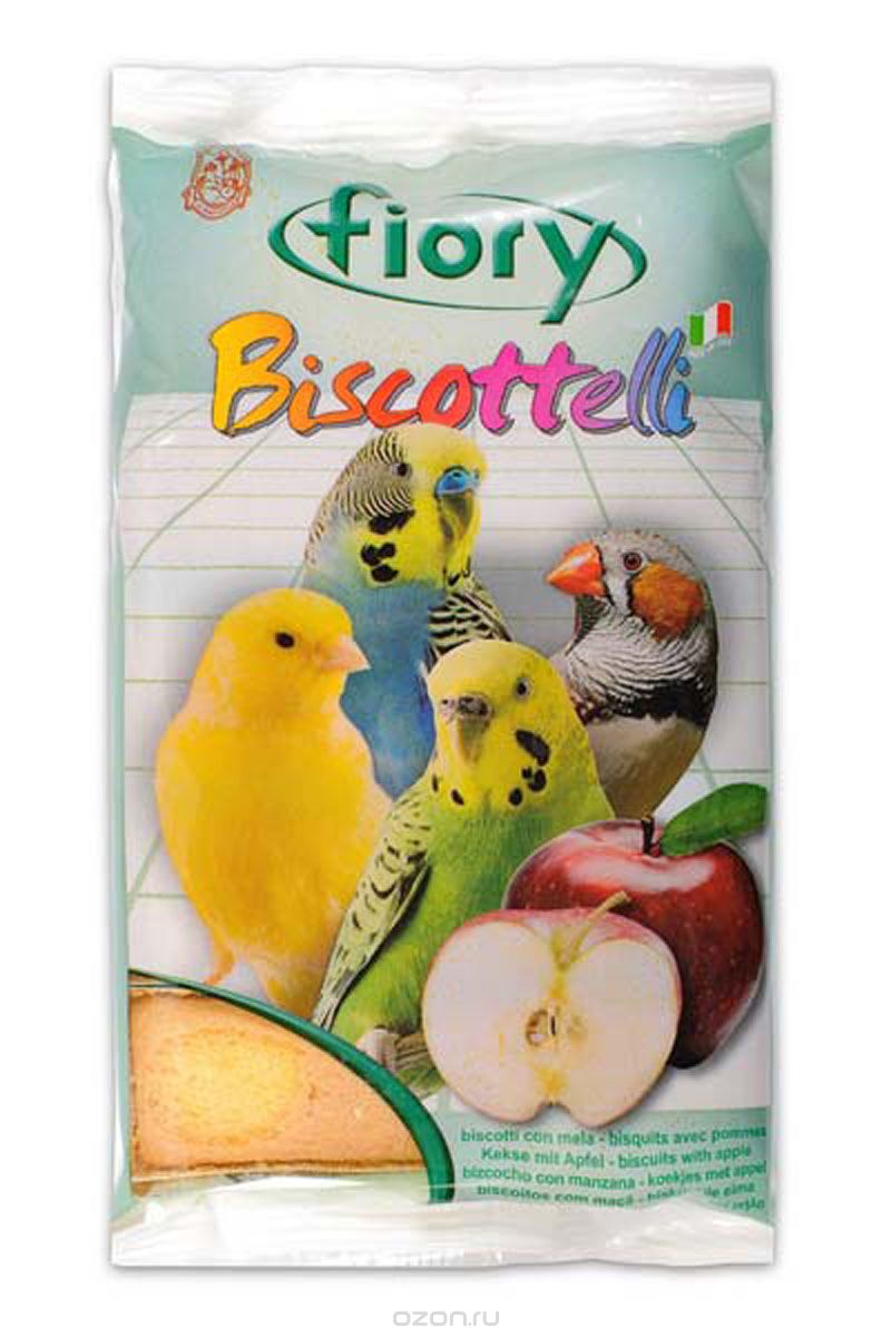 Бисквиты для птиц Fiory "Biscottelli", с яблоком, 30 г