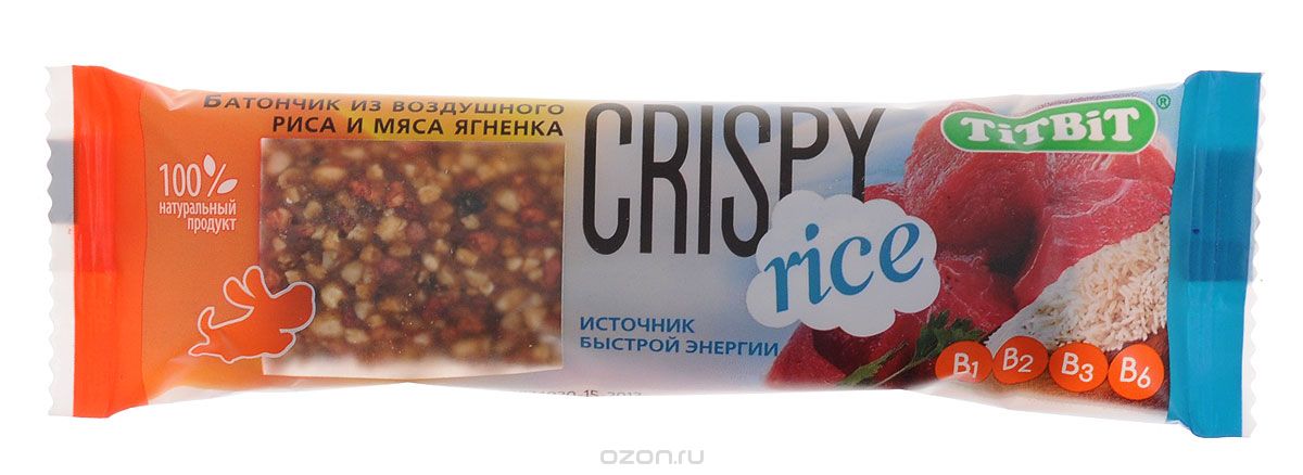 TitBit Crispy Rice батончик из воздушного риса и мяса ягненка