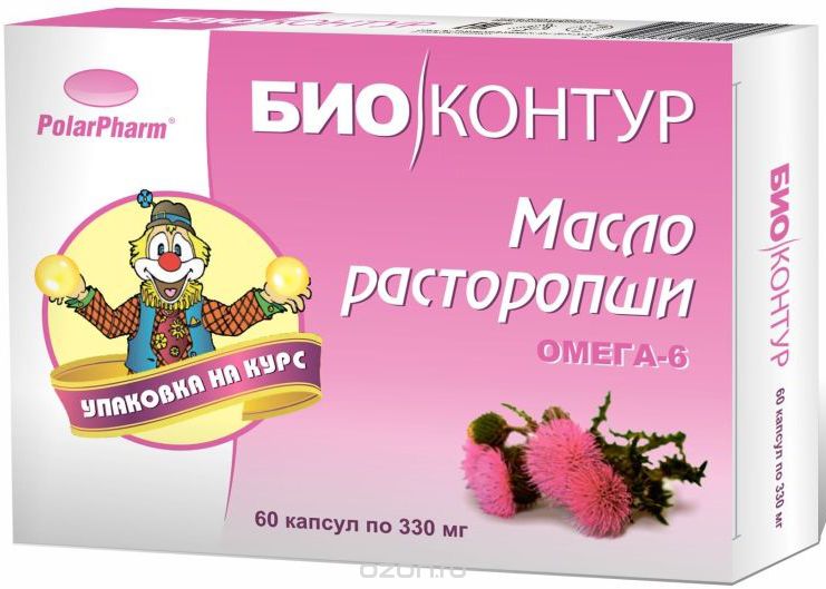 Масло расторопши "БиоКонтур", в капсулах 330 мг, №60