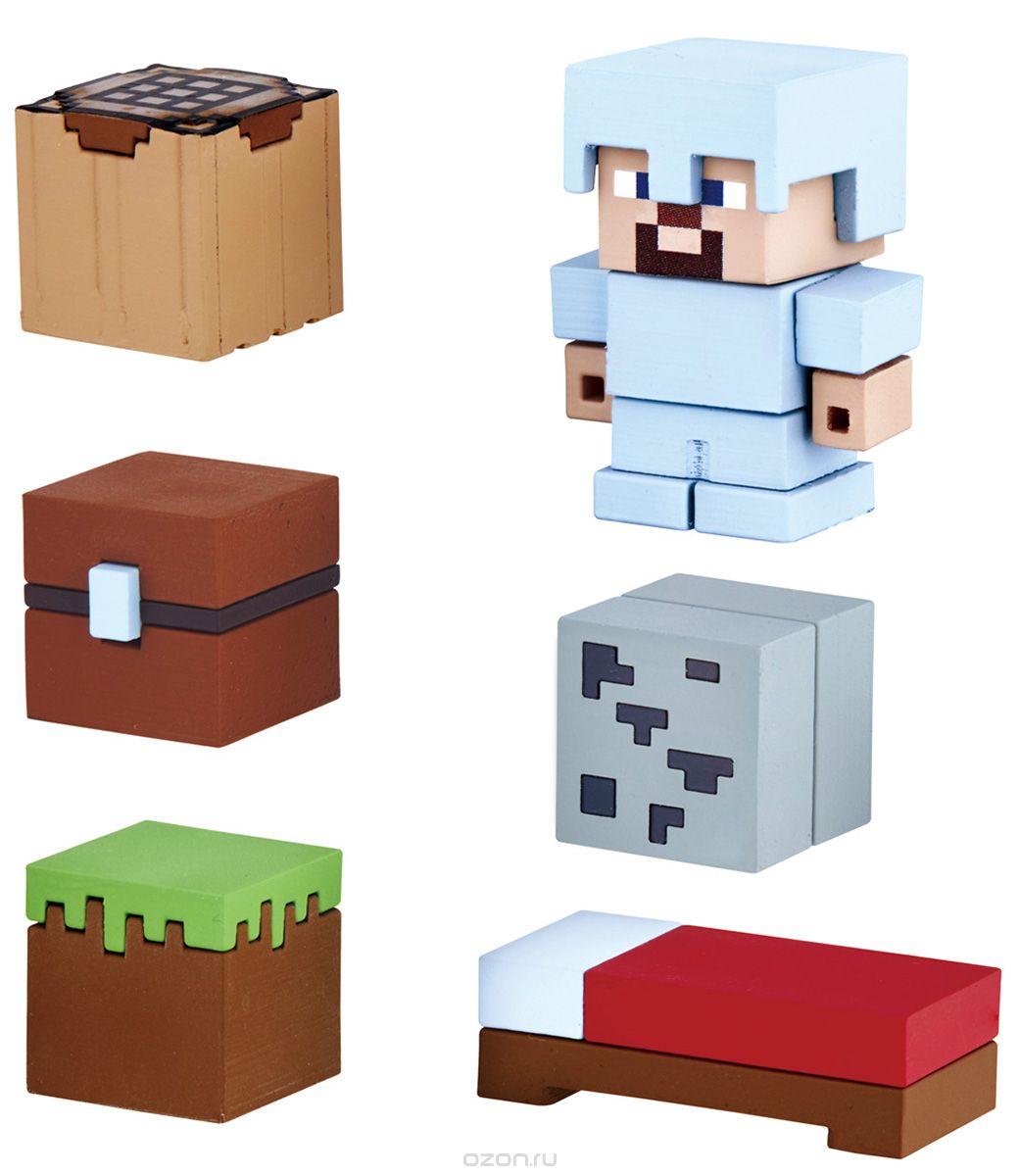Bandai Фигурка Minecraft Mine-Keshi Starter Set 4,1 см