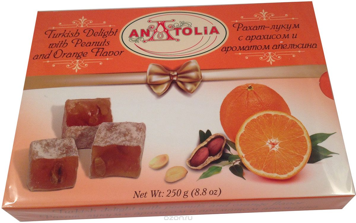 Anatolia рахат-лукум с арахисом и ароматом апельсина, 250 г