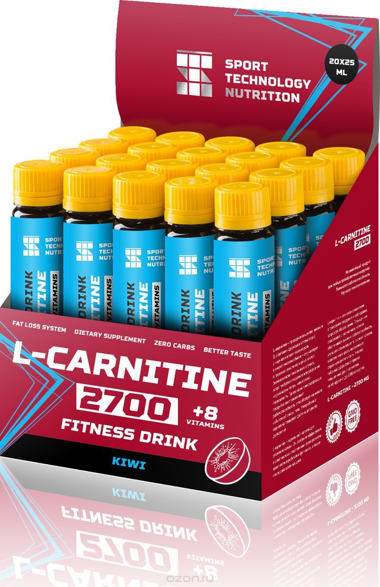 L-карнитин Sport Technology Nutrition "2700", киви, 20 шт х 25 мл